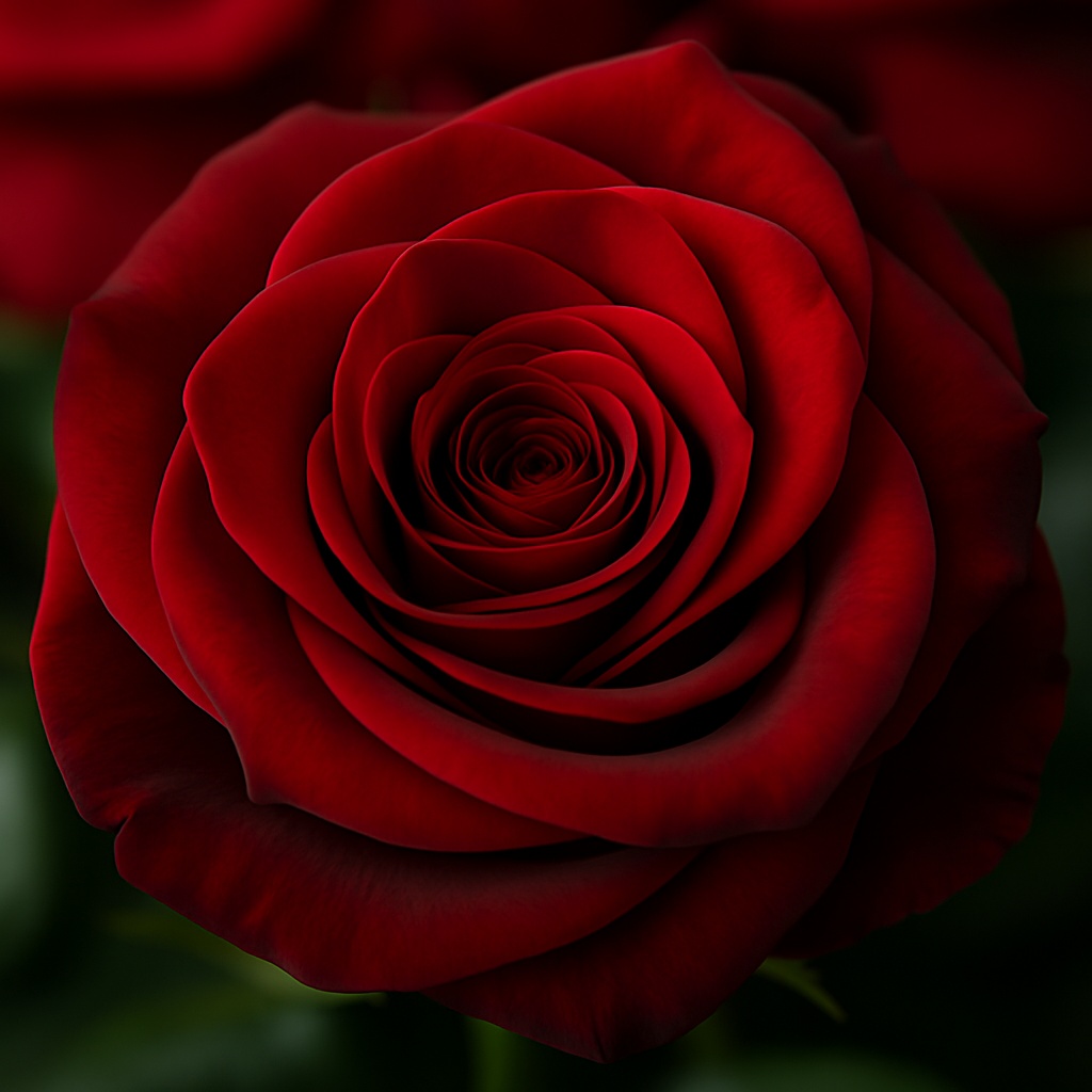 Premium Red Naomi roos met volle bloem en fluweelrode kleur