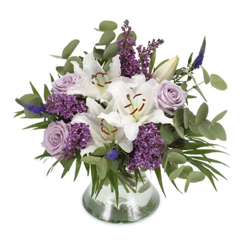 White / purple bouquet