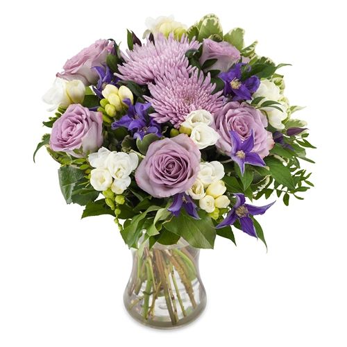 Soft purple / blue and white bouquet