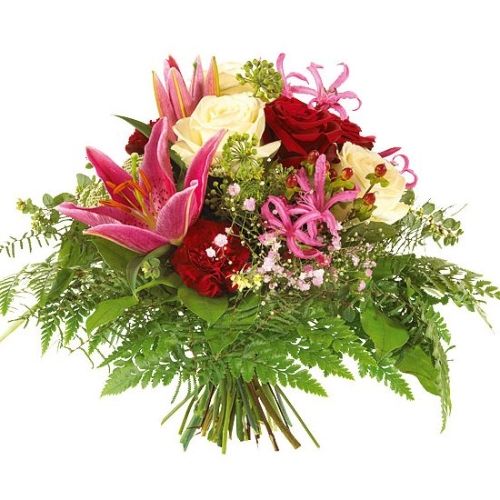 Bouquet in red/pink/white