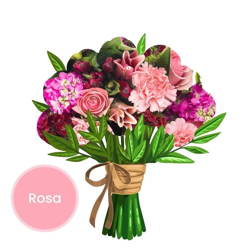 Rosa Saisonaler Blumenstrauß