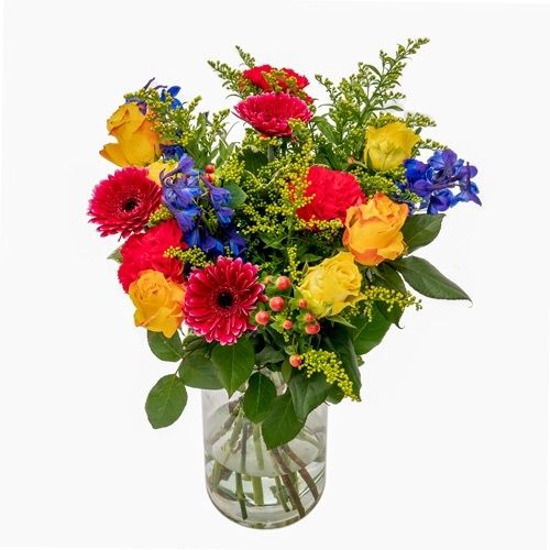 Bouquet of variegated flowers