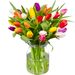 Colorful mixed tulips bouquet