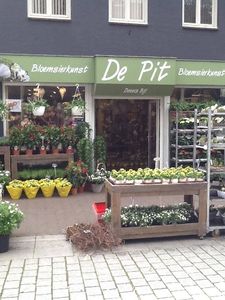 Voorkant bloemenwinkel van Bloemsierkunst De Pit in Panningen