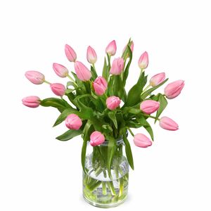 Roze tulpenboeket