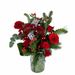 Kerstboeket rood (medium)