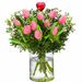 10x Liefdevolle roze tulpen - met hart