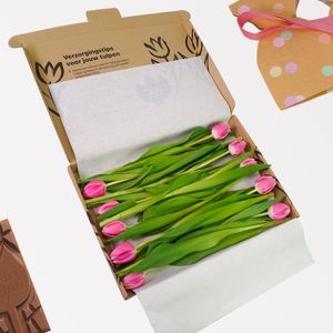 Brievenbus Vrolijke Multikleur Tulpen