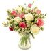 Pink roses bouquet with white