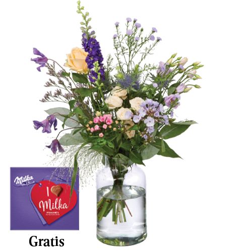 Bouquet Jamila + Free Milka Chocolates