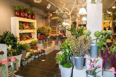 Binnenkant van bloemenwinkel t Roosje Zevenbergen