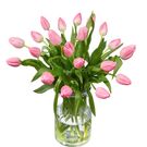 Roze tulpen boeket
