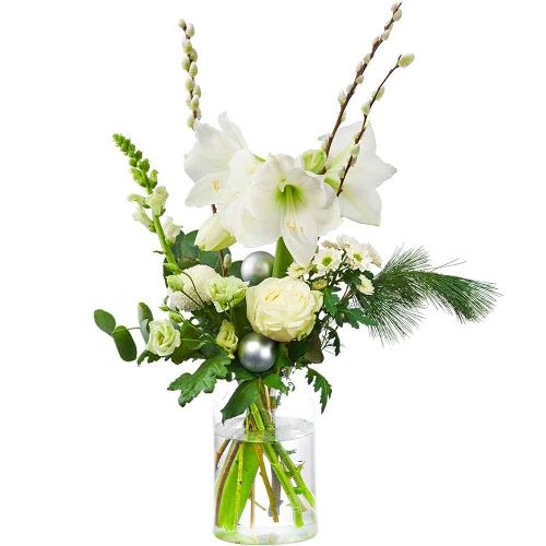 Radiant White Christmas Field Bouquet