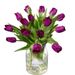 Bouquet de tulipes violettes