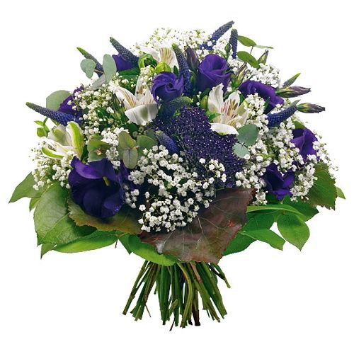 Blumenstrauß in lila und weiß