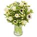 White bouquet with ao anemones