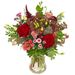 Field bouquet in shades of red and pink