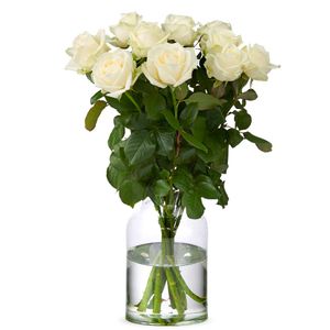Long white roses | choose quantity