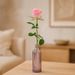 Premium roze roos + gratis vaas