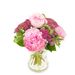 Pink peonies with pink Achillea