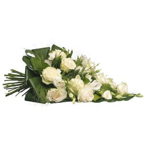 Classic white mourning bouquet