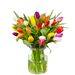 Colorful mixed tulip bouquet