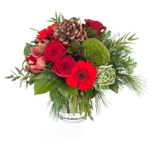 Kerstboeket rood