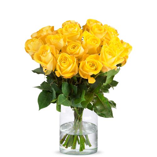 Bouquet 20x yellow roses L4
