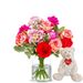 Belles fleurs roses avec ours (small)