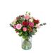 Boeket roze, wit en rood