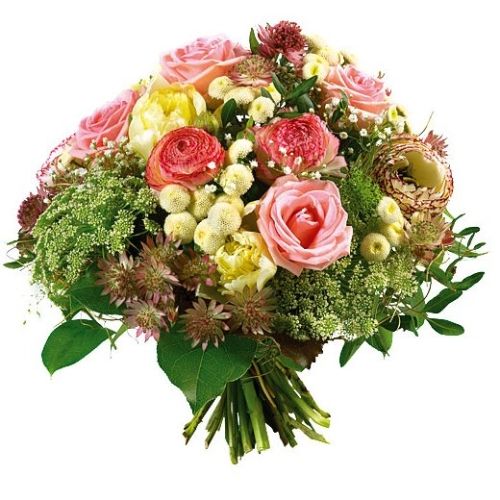 Blumenstrauß in weiß und rosa