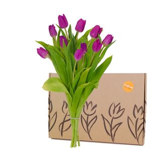 Boîte aux lettres tulipes violettes