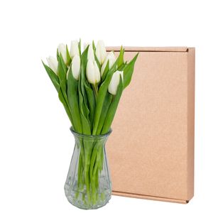 Mailbox white Tulips