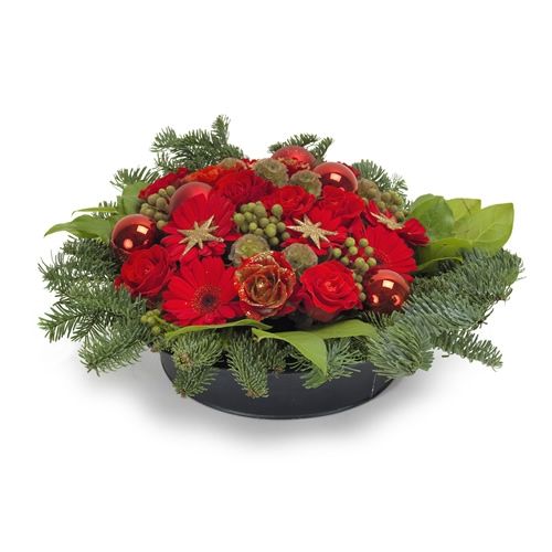 Kerststuk rood