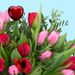 Romantische tulpen met hart