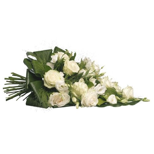 Bouquet deuil blanc
