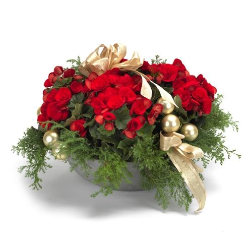 Kerststuk rood