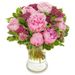 Pink peonies with pink Achillea