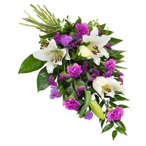Lily and carnations mourning bouquet