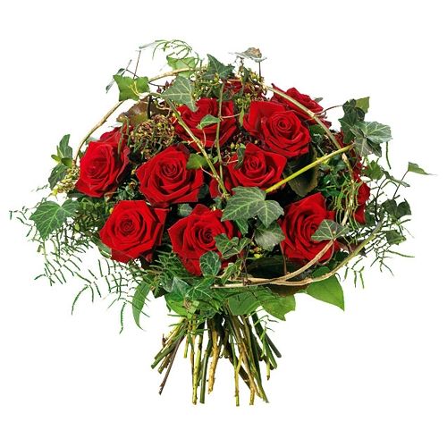 Red bouquet roses