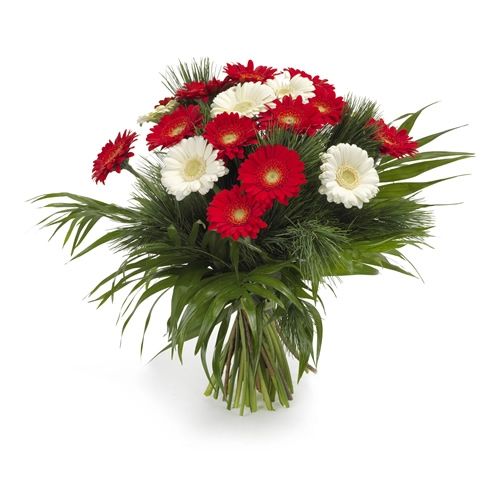 Christmas bouquet red / white