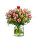 Loving pink tulips with heart