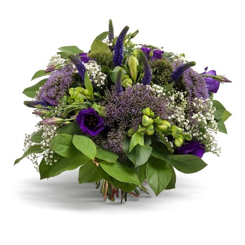 Purple round bouquet