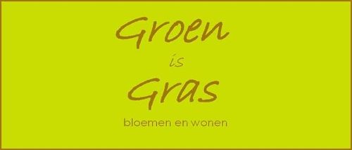 Logo van bloemenwinkel Groen is Gras uit Heenvliet