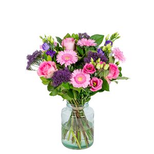 Roze en paars boeket