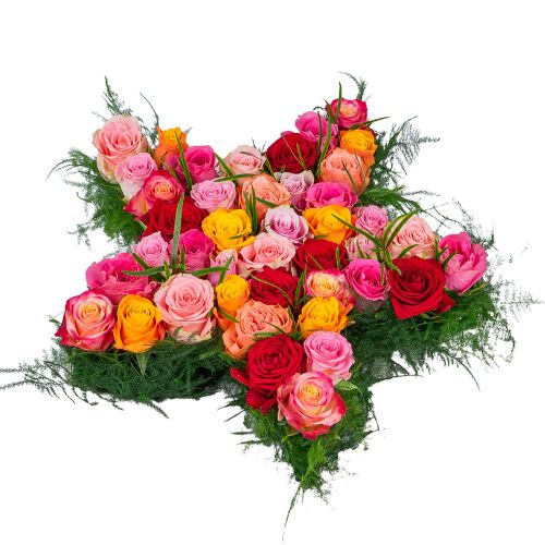Gemengde rozen ster (40 cm)