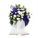 Funeral wreath - blue/white