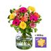 Glückwunsch Blumenstrauß + Milka
