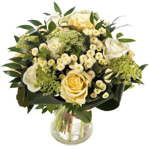 White surprise bouquet florist