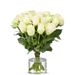 20 roses blanches (40 cm)